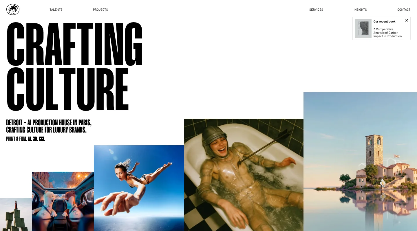 Webdesign von Detroit Paris — studio