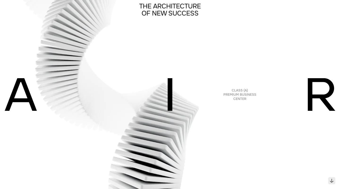 Webdesign von Aircenter Space — branding
