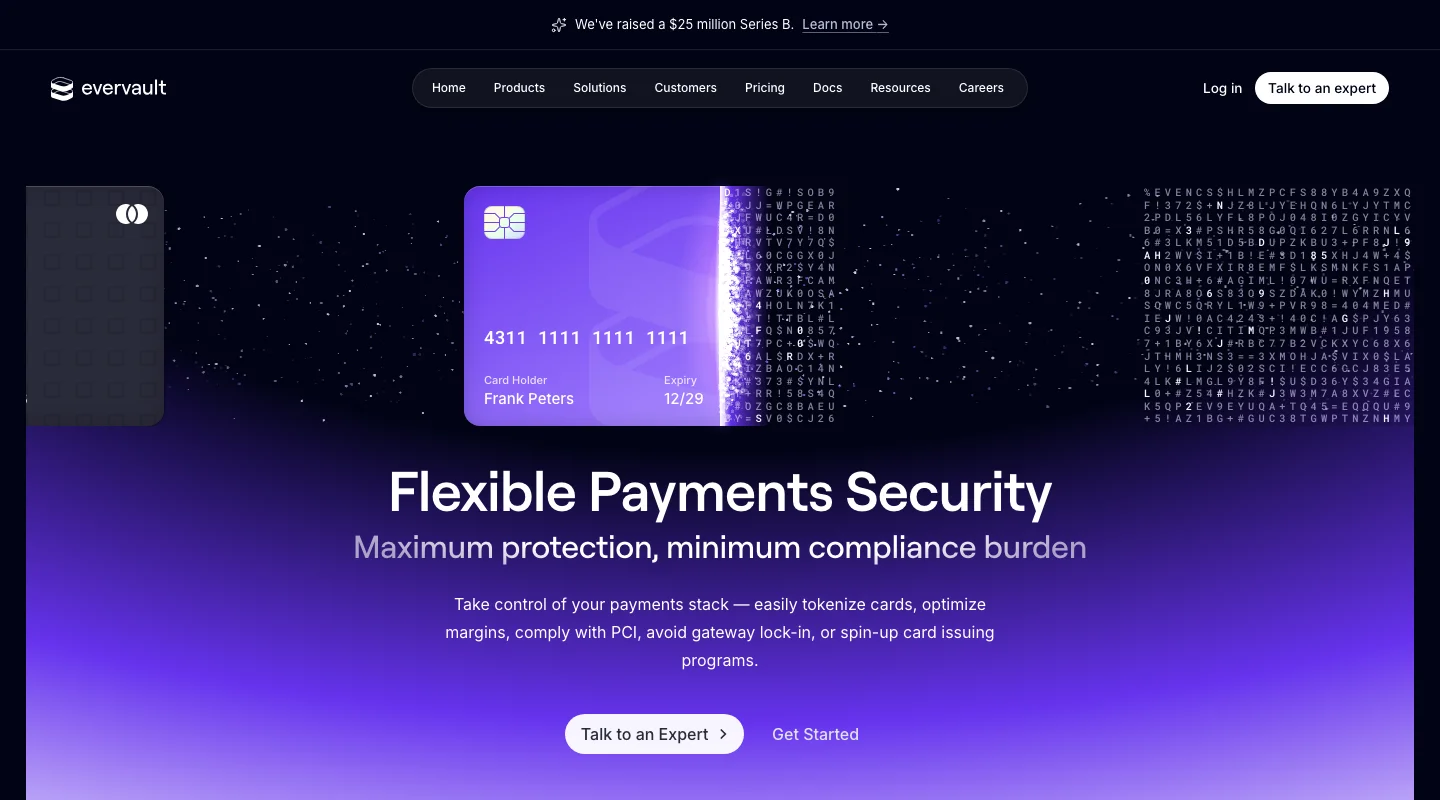 Webdesign von Evervault — saas