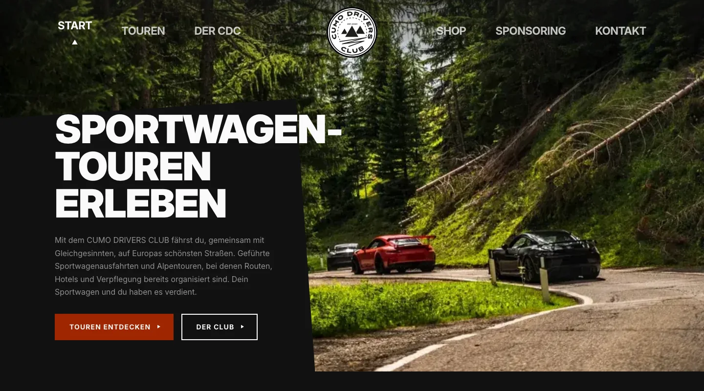Webdesign von Rally Cumo — event
